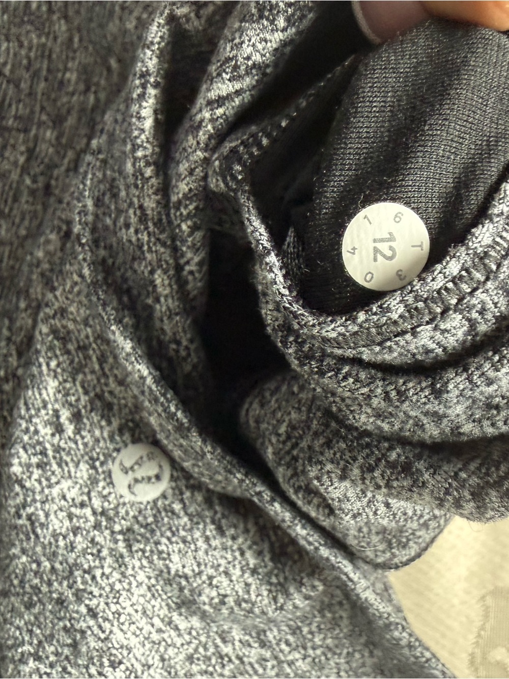 Lululemon Wunder Under High-Rise 25” Leggings Heathered Charcoal Grey/Black 12 - Picture 5 of 6